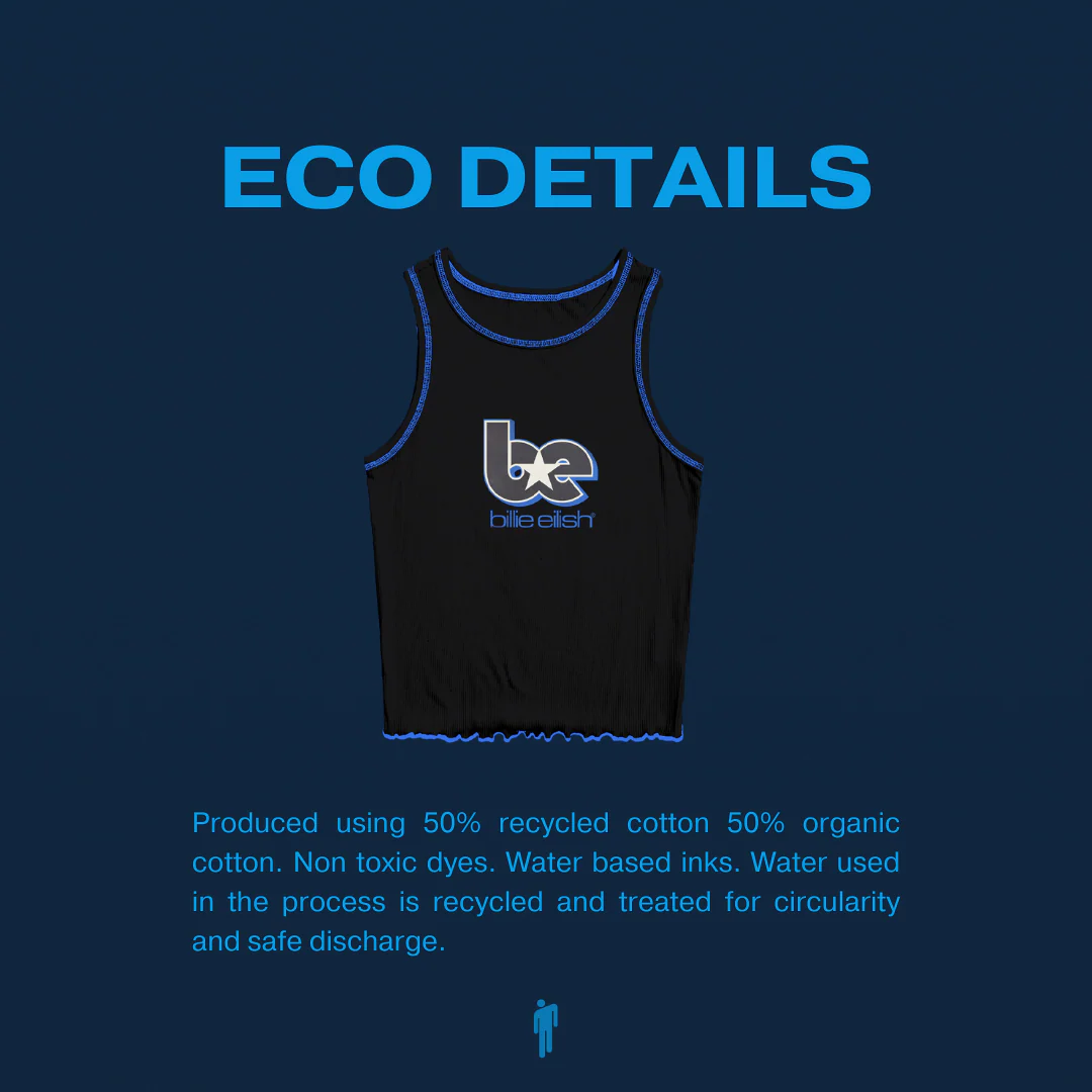 BE CONTRAST LETTUCE EDGE TANK - Image 3