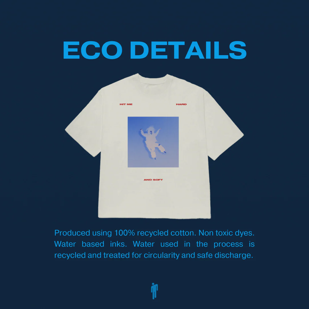 Falling Scatter Text White T-shirt - Image 4