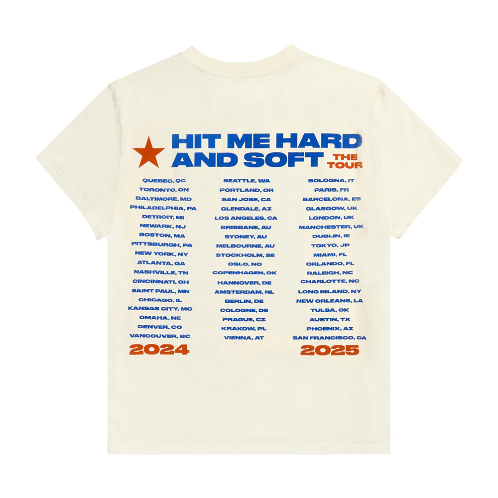 Lean HIT ME HARD AND SOFT: THE TOUR 2025 White T-Shirt - Image 2