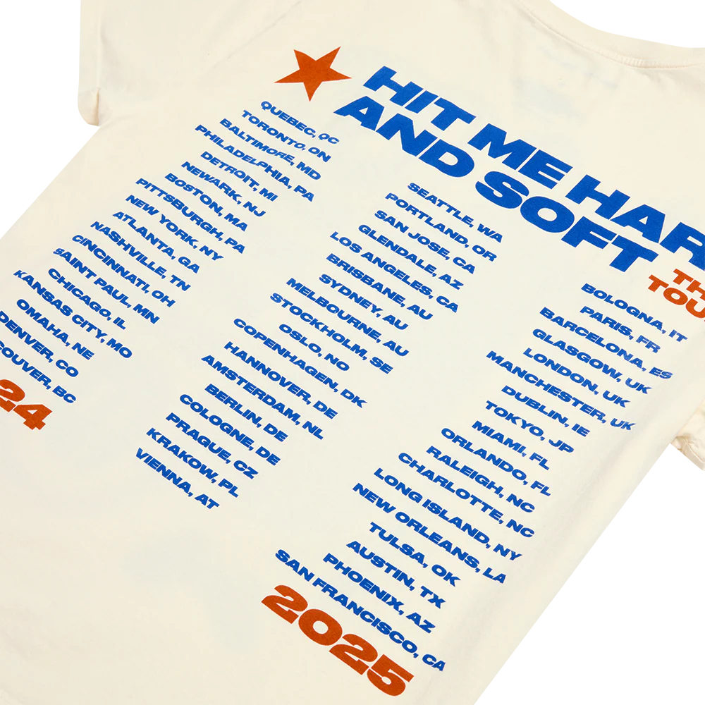 Lean HIT ME HARD AND SOFT: THE TOUR 2025 White T-Shirt - Image 4